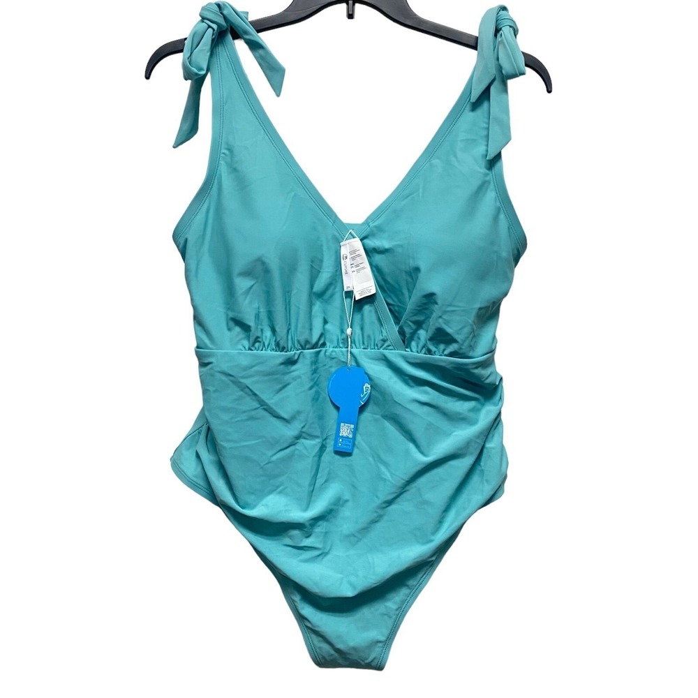 CUPSHE Woman's Sz 2X Teal‎ Blue Cut Out One Piece Swimsuit Padded